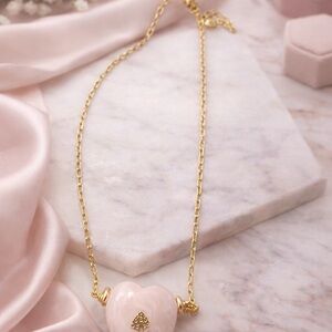 Mayamar paper clip quartz necklace